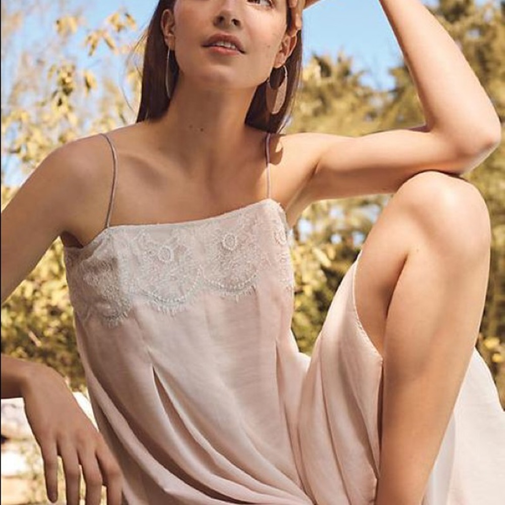 Anthropologie Pale Pink Romper